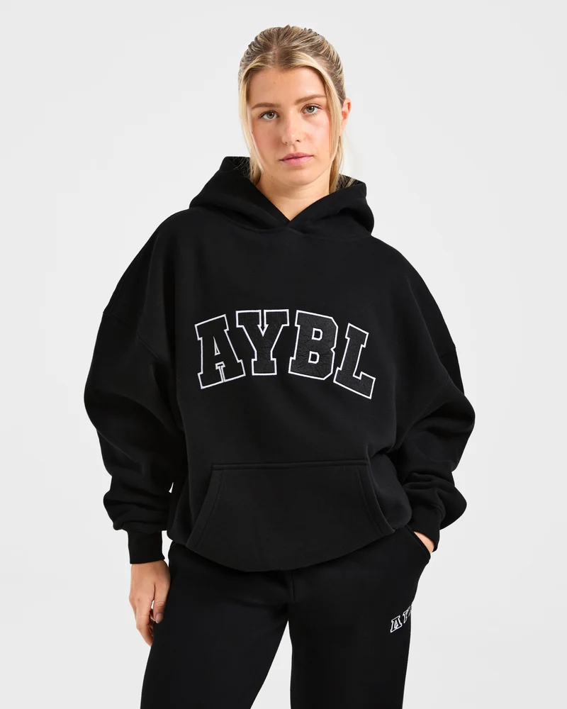 Varsity 2.0 Oversized Hoodie - Noir