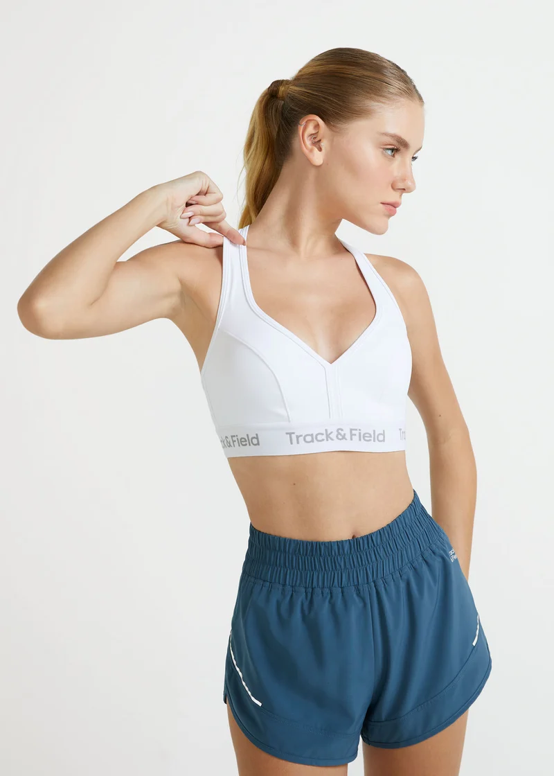 Top Mulher Elástico Logo T&F