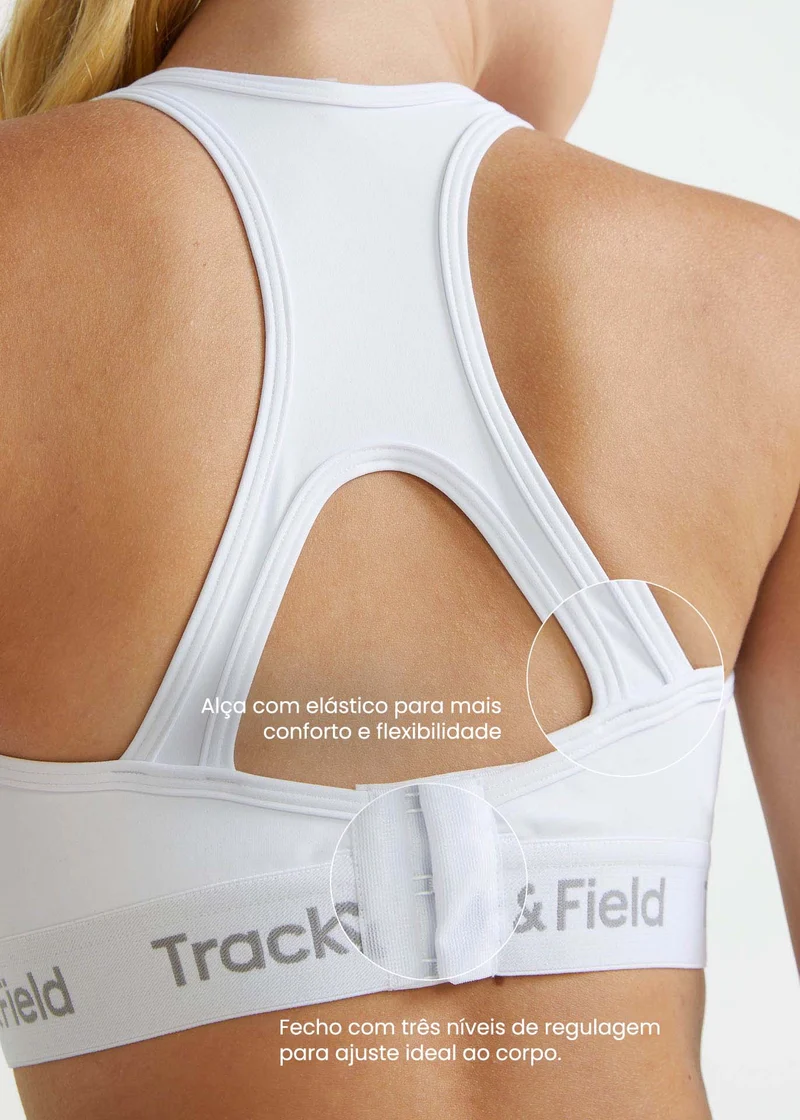 Top Mulher Elástico Logo T&F