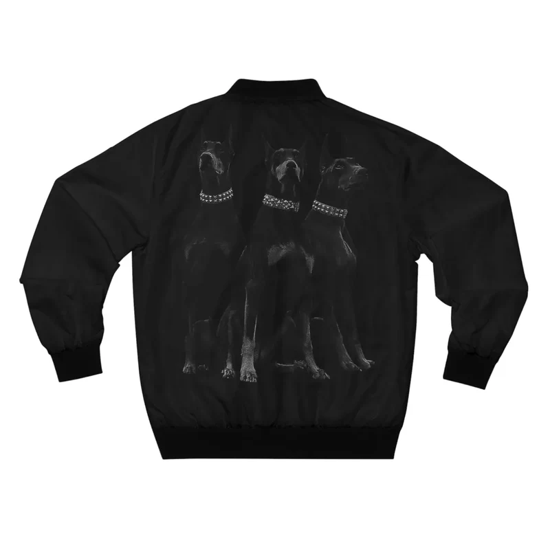 Dobermans Pinscher Gangster Dog Art Bomber Jacket