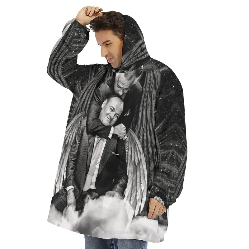 Gangsters and Angels Pullover Sherpa Fleece Hoodie