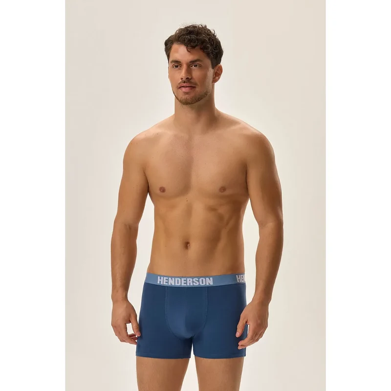 ensemble boxers hommes Henderson coton respirant douceur durable élasticité coupe ajustée taille élastique large design moderne camouflage bleu foncé uni