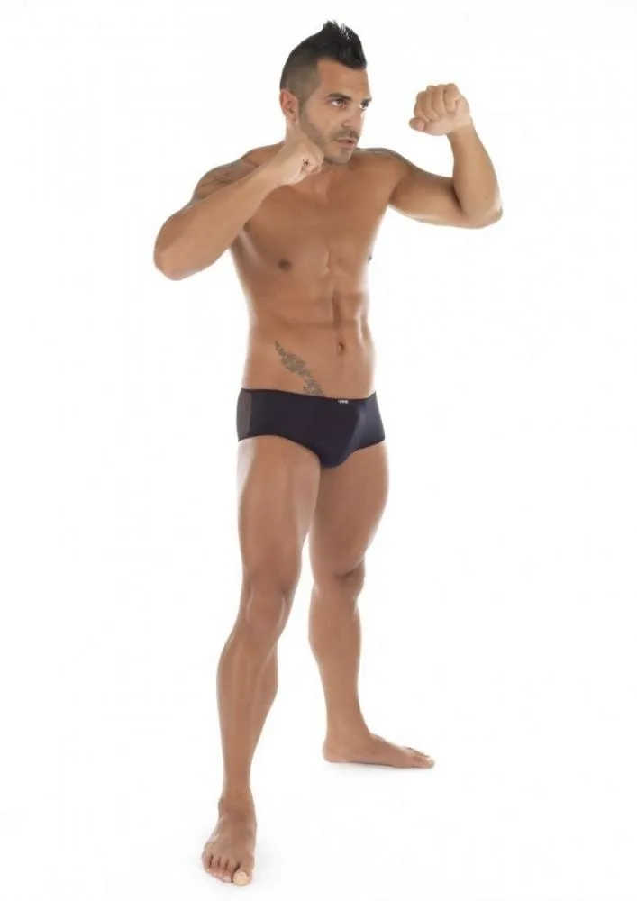 mini short transparent dos opaque devant élégant séduisant femme glamour sexy extensible polyamide élasthanne confortable respirant