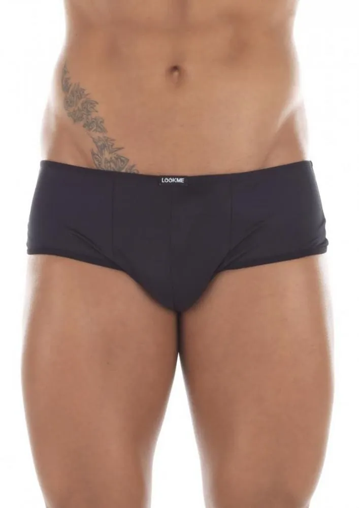 mini short transparent dos opaque devant élégant séduisant femme glamour sexy extensible polyamide élasthanne confortable respirant