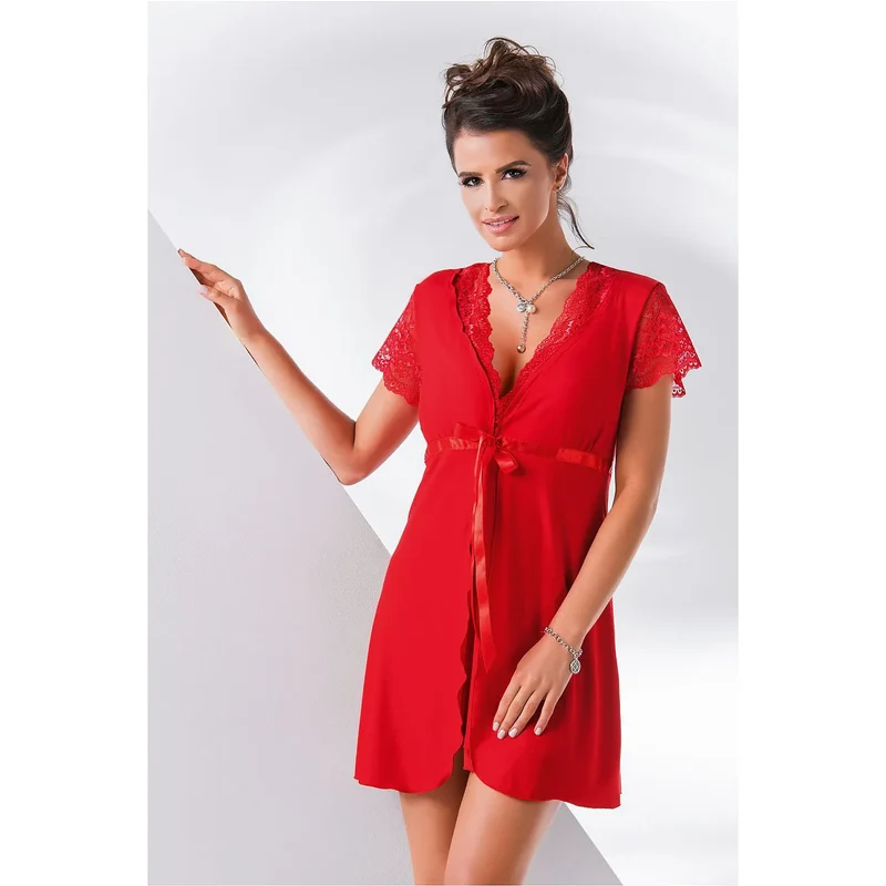 Peignoir court femme élasthanne viscose tailles S à XXL modèle 74754 Donna
