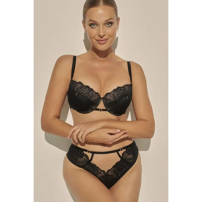 Soutien-gorge push-up noir dentelle Luna confort ajustable sensuel femmes