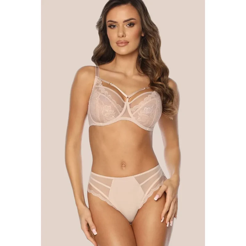 Culottes dentelle beige Alice P-768/3 confort invisible femme floral élégant