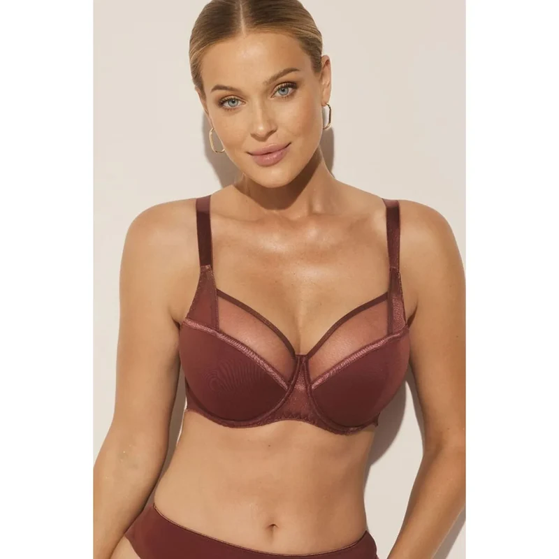 Soutien-gorge semi-mou Sophie BC-676 brune confort ajustement parfait élégance