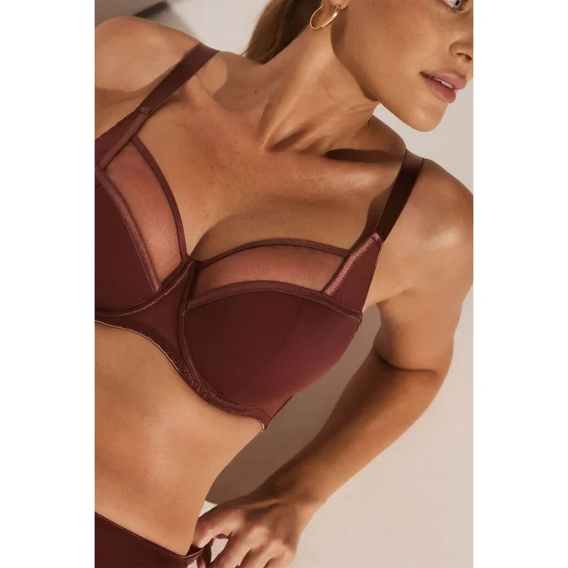 Soutien-gorge semi-mou Sophie BC-676 brun ajustement confort poitrine élégante femmes