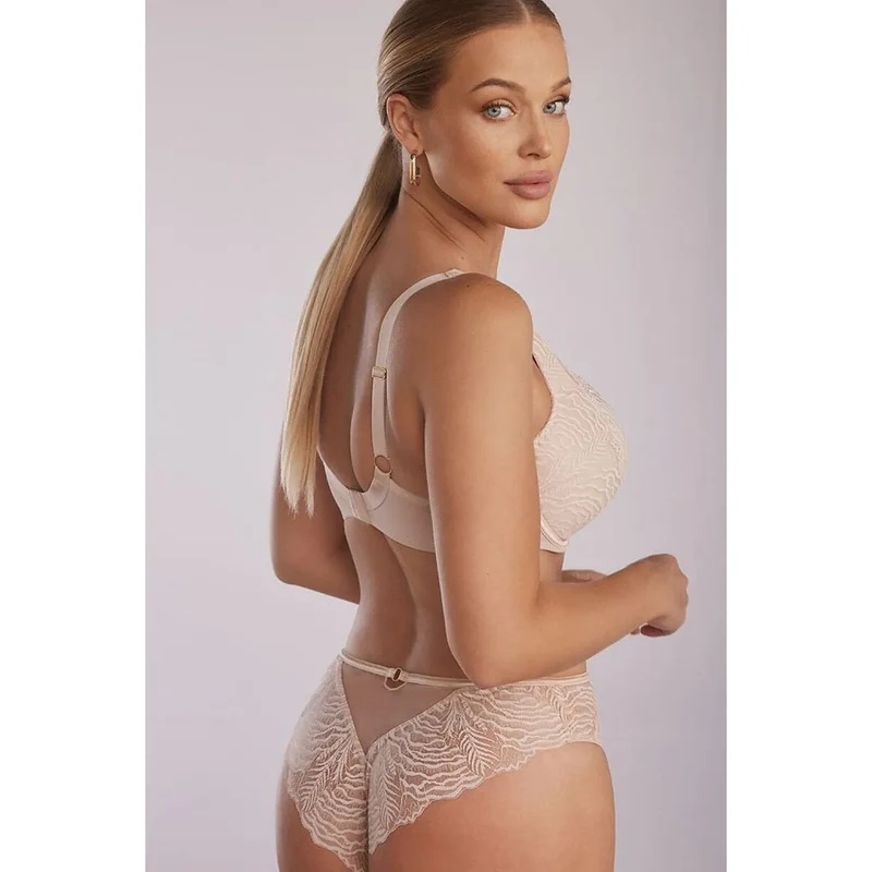 soutien-gorge dentelle beige armatures maintien confort élégant Luna BC-1102