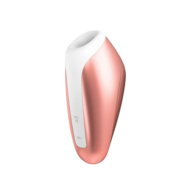 Stimulateur érotique air pulse Satisfyer Love Breeze cuivre, silicone hypoallergénique, 11 fonctions de succion, design ergonomique, usage personnel ou couple