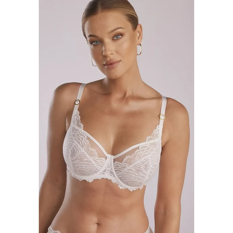 soutien-gorge souple Luna écru dentelle confort ajustable Kinga