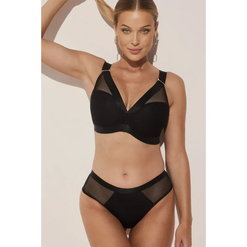 Soutien-gorge souple noir Lara WB-748 confort allaitement activités actives sans armature