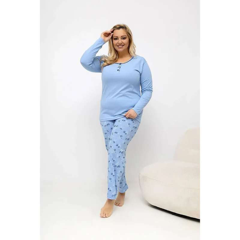 Pyjama Grande Taille Femme Coton 100% Rose Confort 2XL-4XL