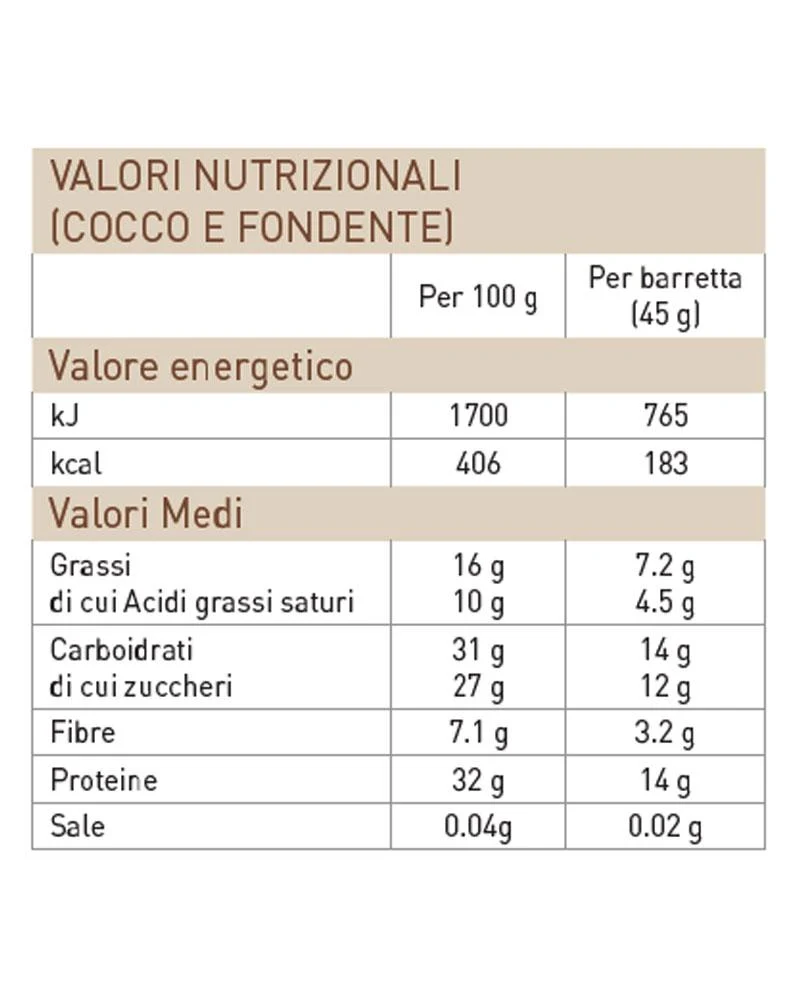 Barretta High Protein Cocco e Fondente