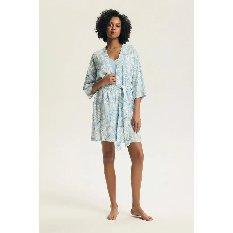 Peignoir femme élégant confortable viscose manches 3/4 maison Henderson 225451