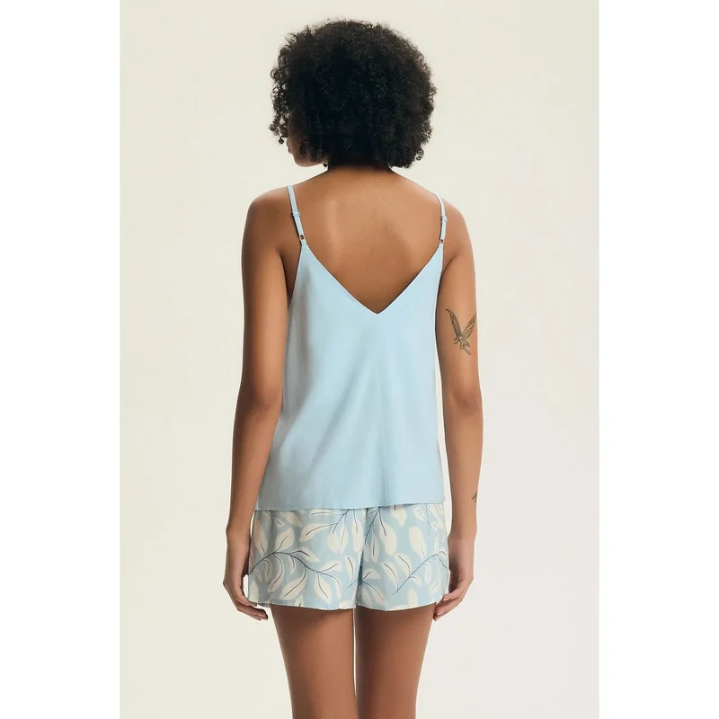 Pyjama léger femme viscose été confort décolleté V bretelles réglables