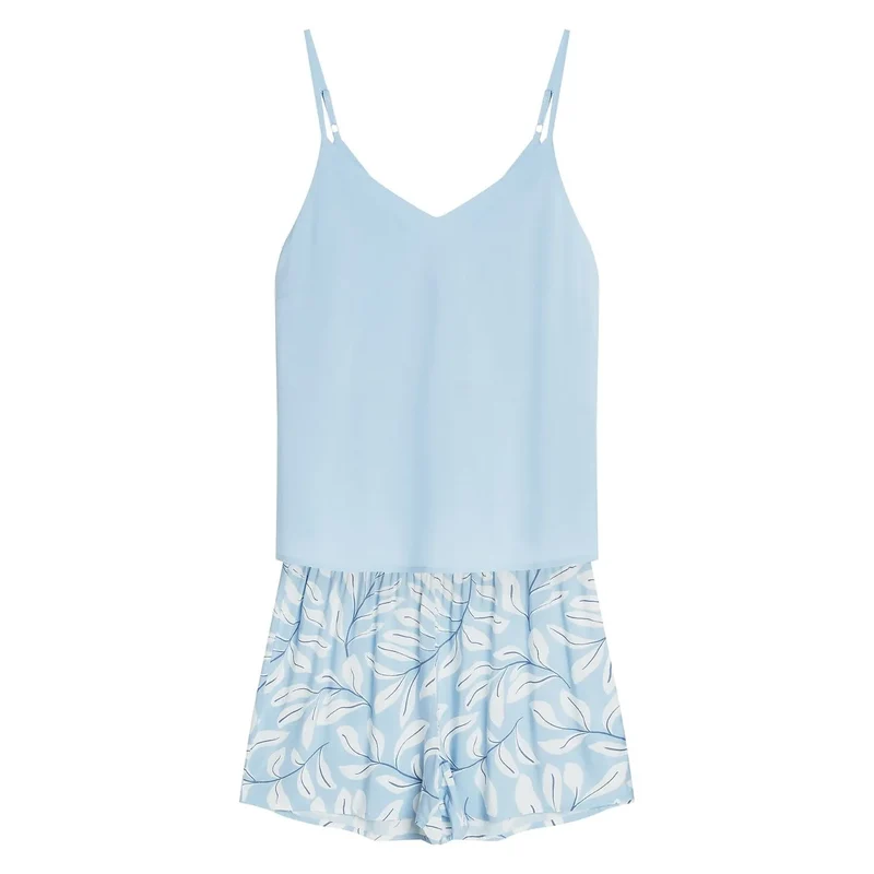 Pyjama léger femme viscose été confort décolleté V bretelles réglables