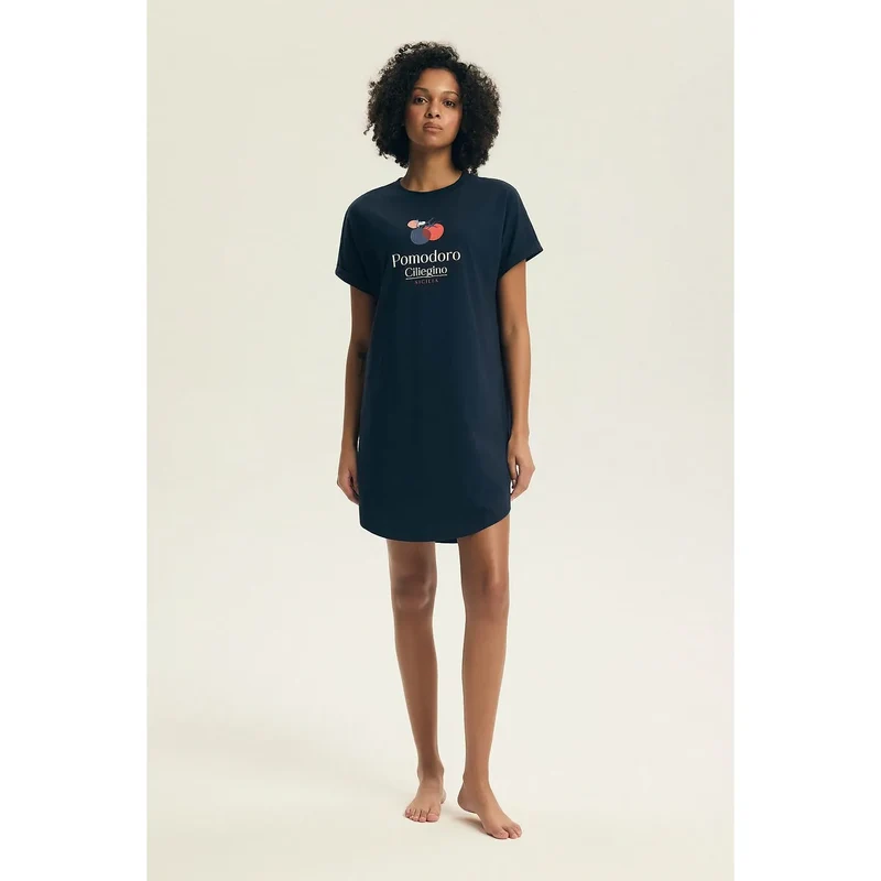 Chemise nuit femme coton respirant manches courtes élégante confortable Henderson 225448