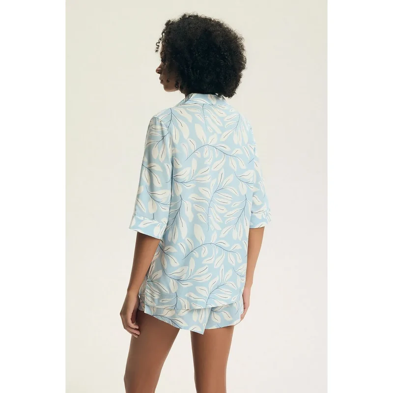 Pyjama femme élégant confortable viscose manches 3/4 imprimé Henderson 225441