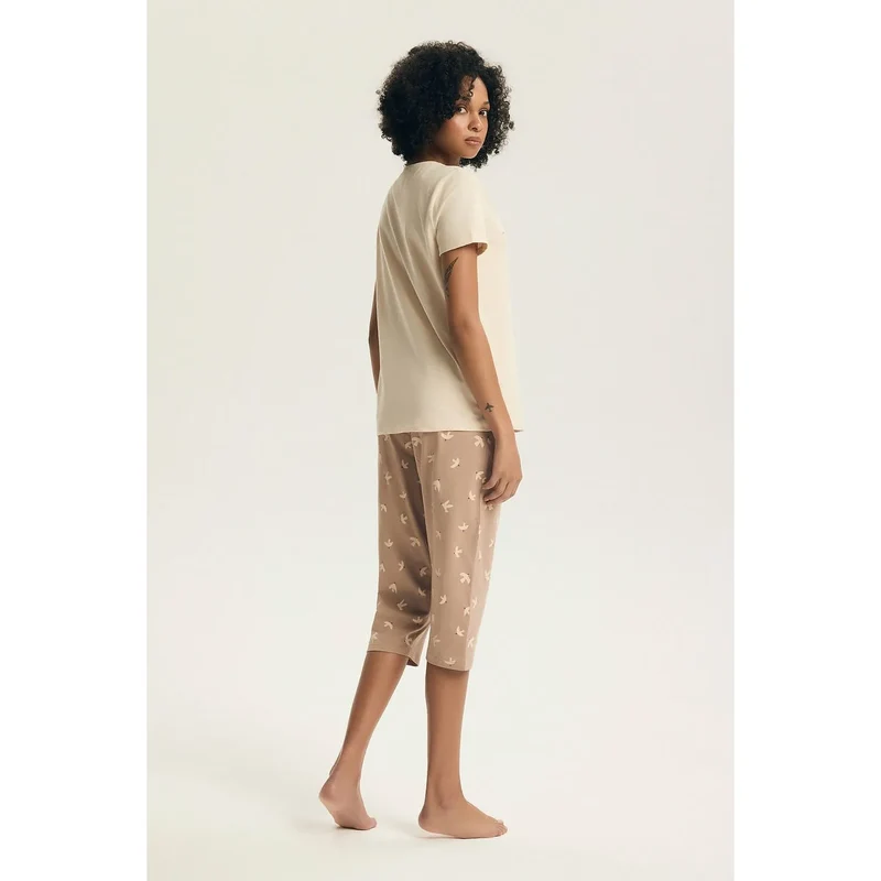 Pyjama femme coton confort style mode imprimé manches courtes Henderson 225439