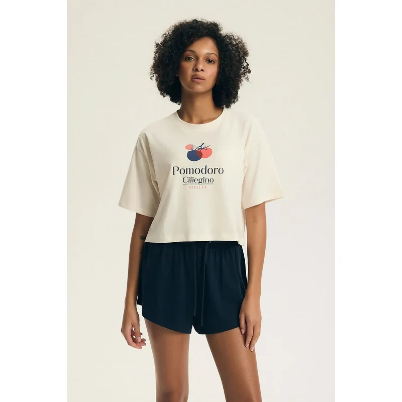 Pyjama femme coton léger confort style décontracté manches courtes shorts ajustables