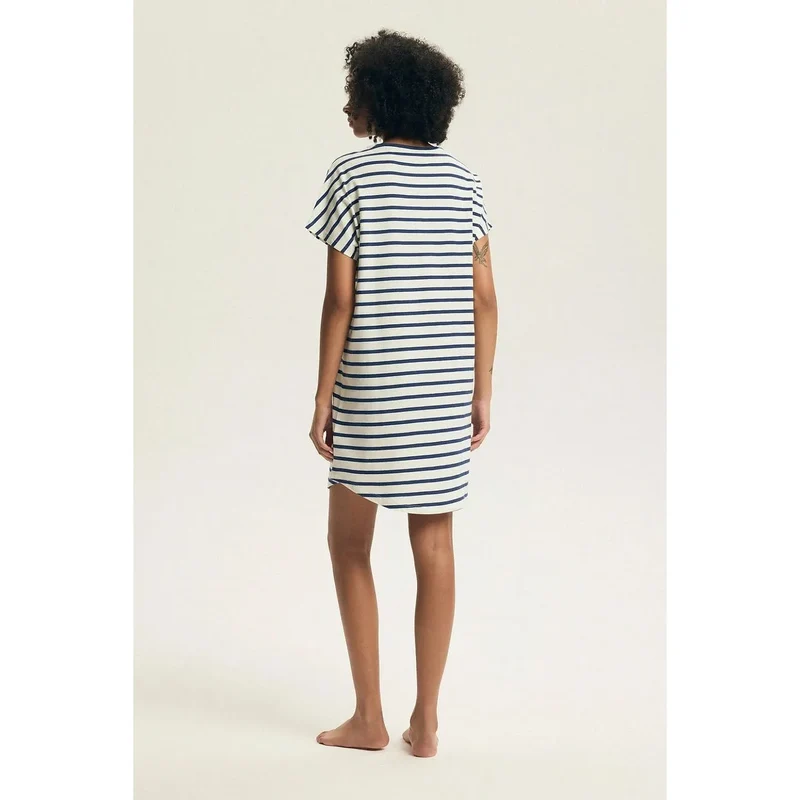 Chemise nuit femme coton respirant manches courtes élégance classique Henderson