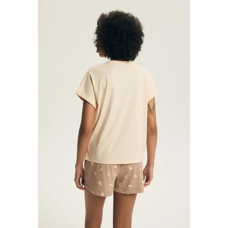 Pyjama femme coton confort léger moderne imprimé été intérieur Henderson