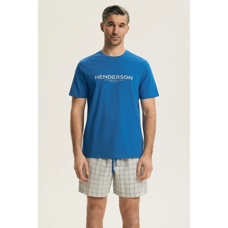 Pyjama homme confortable élégant coton t-shirt manches courtes short bande élastique