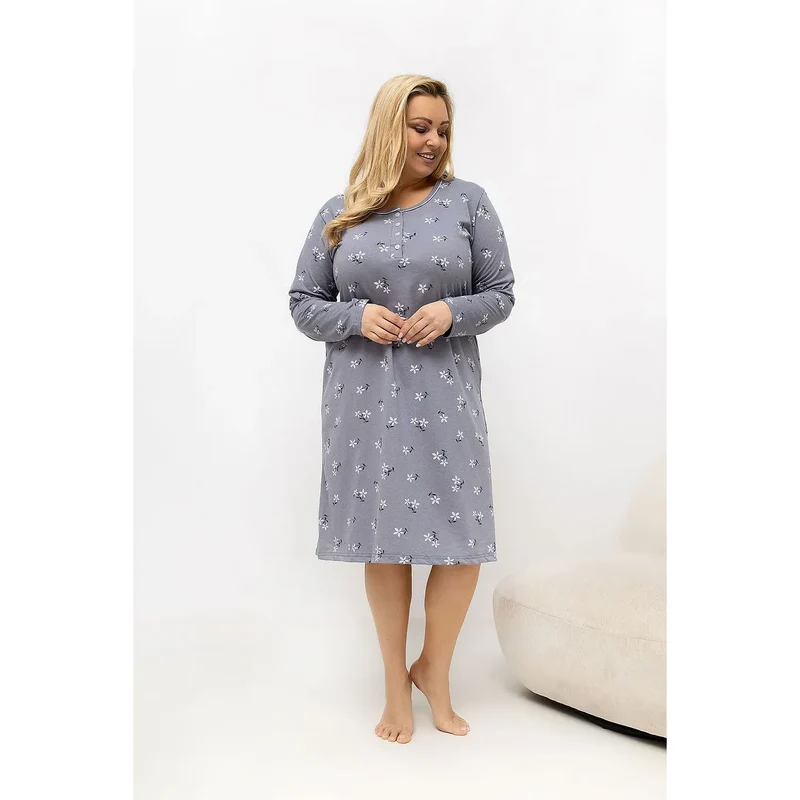 Chemise nuit grande taille coton Forever Pink modèle 226134