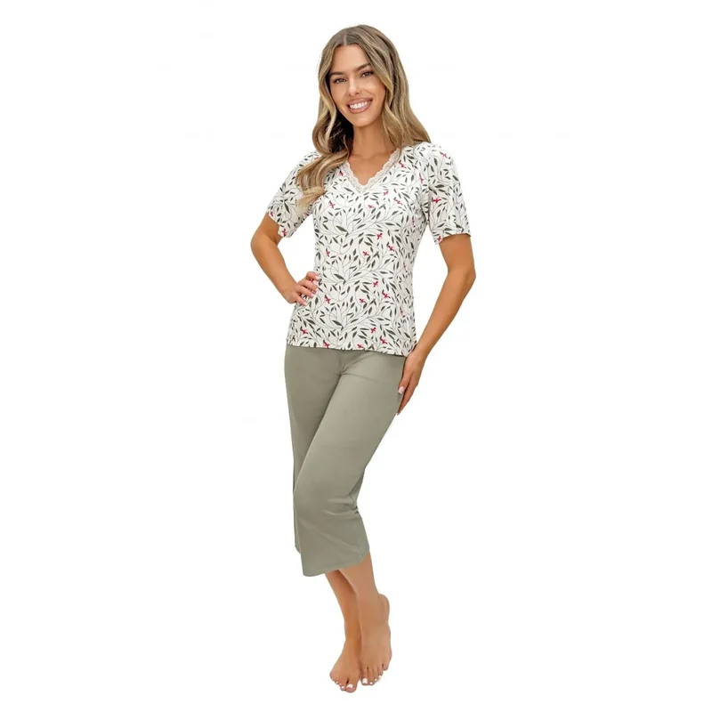 Pyjama femme élégant dentelle respirant manches courtes Viscose cadeau
