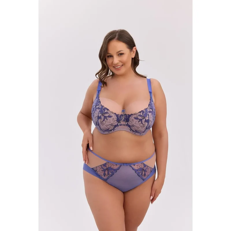 Soutien-gorge semi-rembourré élégance féminine grandes tailles dentelle confort