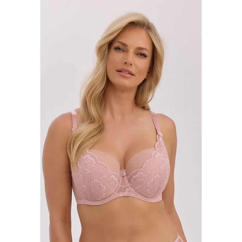 Soutien-gorge semi-rembourré dentelle résille confort maintien féminin quotidien