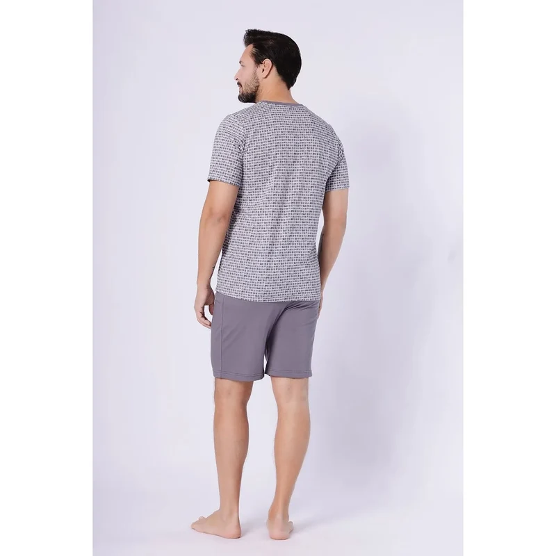 Pyjama homme coton confortable moderne imprimé poche short ample M-Max 224361