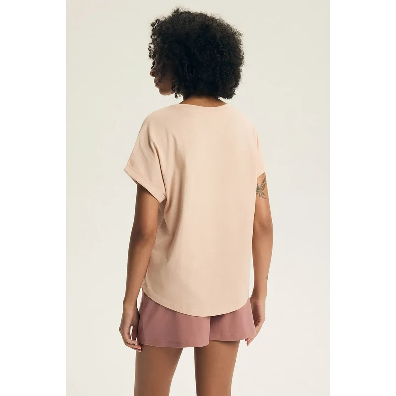 Pyjama femme confortable élégant coton doux respirant manches courtes shorts larges