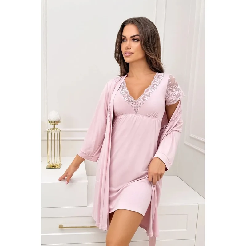 Chemise de nuit femme élégante dentelle sans armatures confort respirant