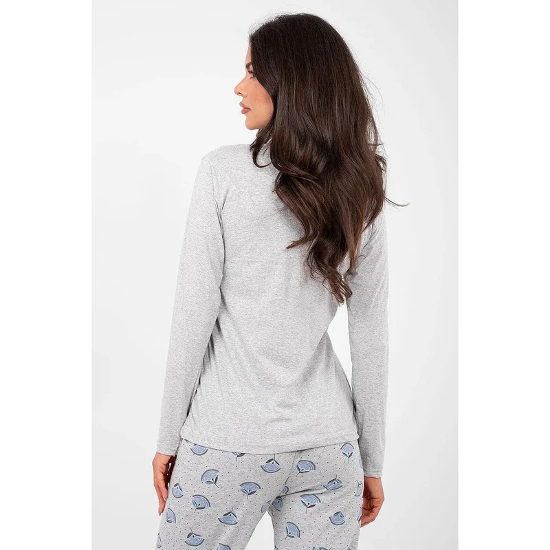 Pyjama femme coton doux respirant imprimé manches longues Forever Pink