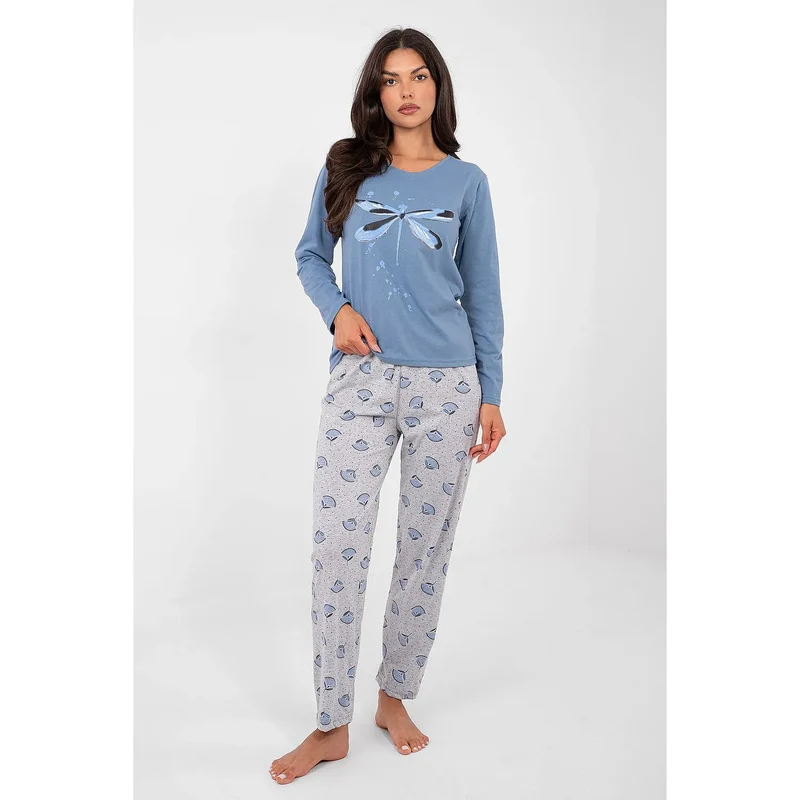 Pyjama coton femme confortable manches longues Forever Pink 223884