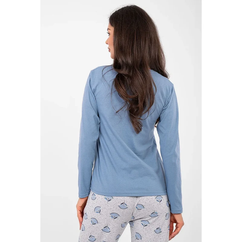 Pyjama coton femme confortable manches longues Forever Pink 223884