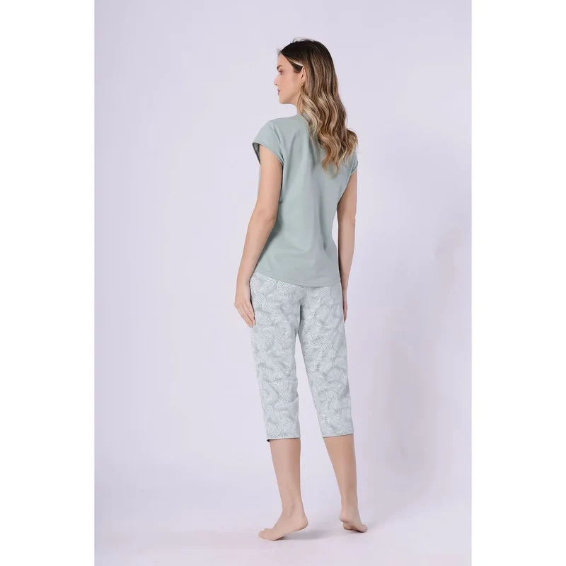 pyjama femme coton élégant manches courtes poches motif classique cadeau