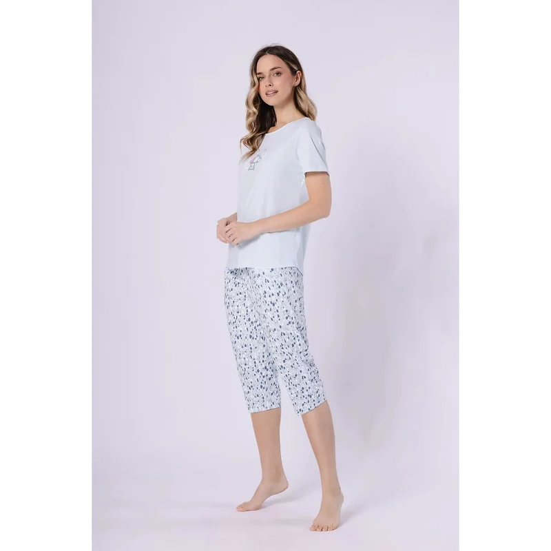Pyjama femme coton manches courtes imprimé mode confort cadeau M-Max