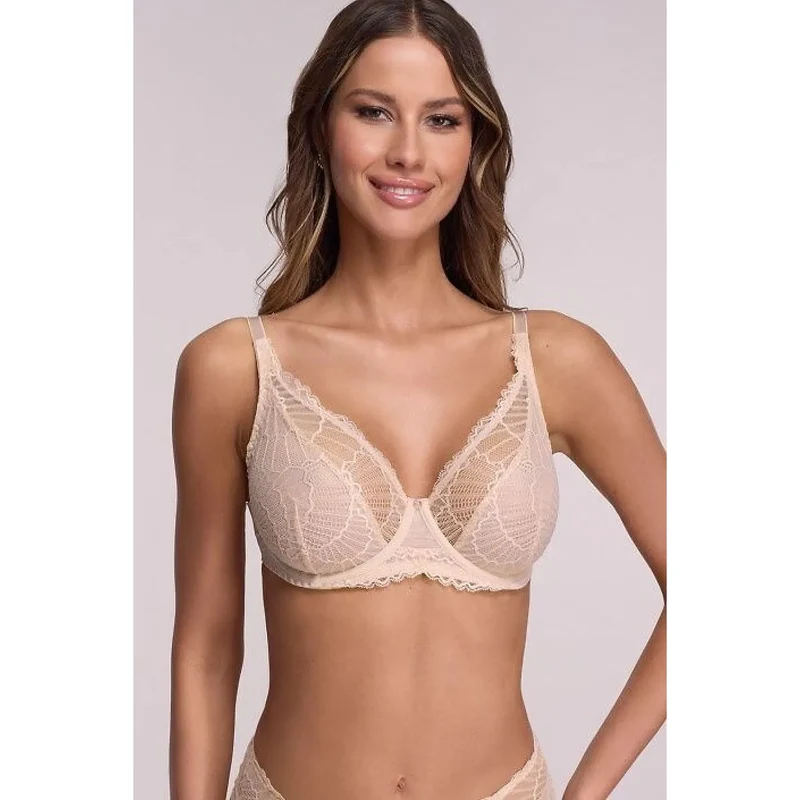 Soutien-gorge souple dentelle féminine confort baleines réglables Ava 223669