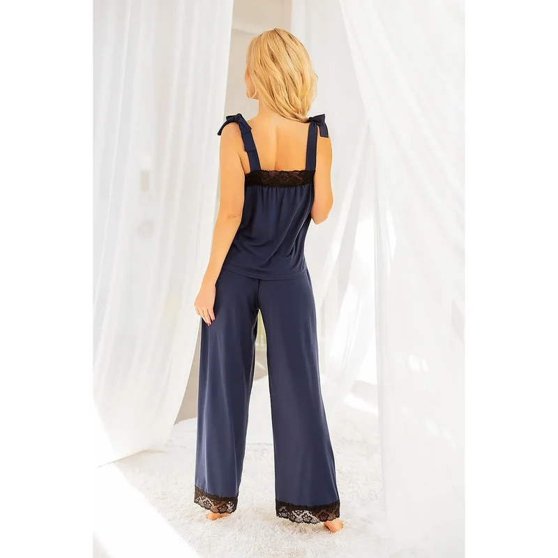 Ensemble pyjama bohème dentelle élasthanne viscose confortable jardin Kalimo