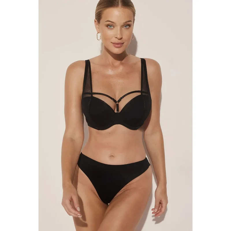 Culottes brésiliennes noires élégantes confort invisible hygiénique femmes Kinga