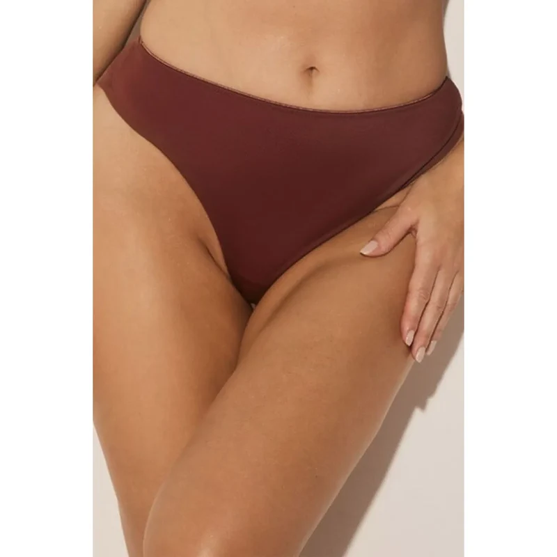 Culottes brésiliennes brunes confort silhouette féminine tissu doux hygiène femmes