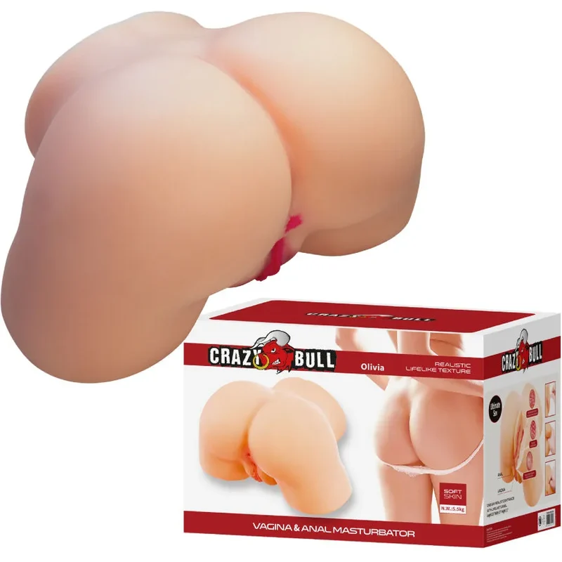 masturbateur réaliste Olivia fesses anatomiques contours précis ouverture vaginale anale texture texturée TPE haute densité toucher doux élastique