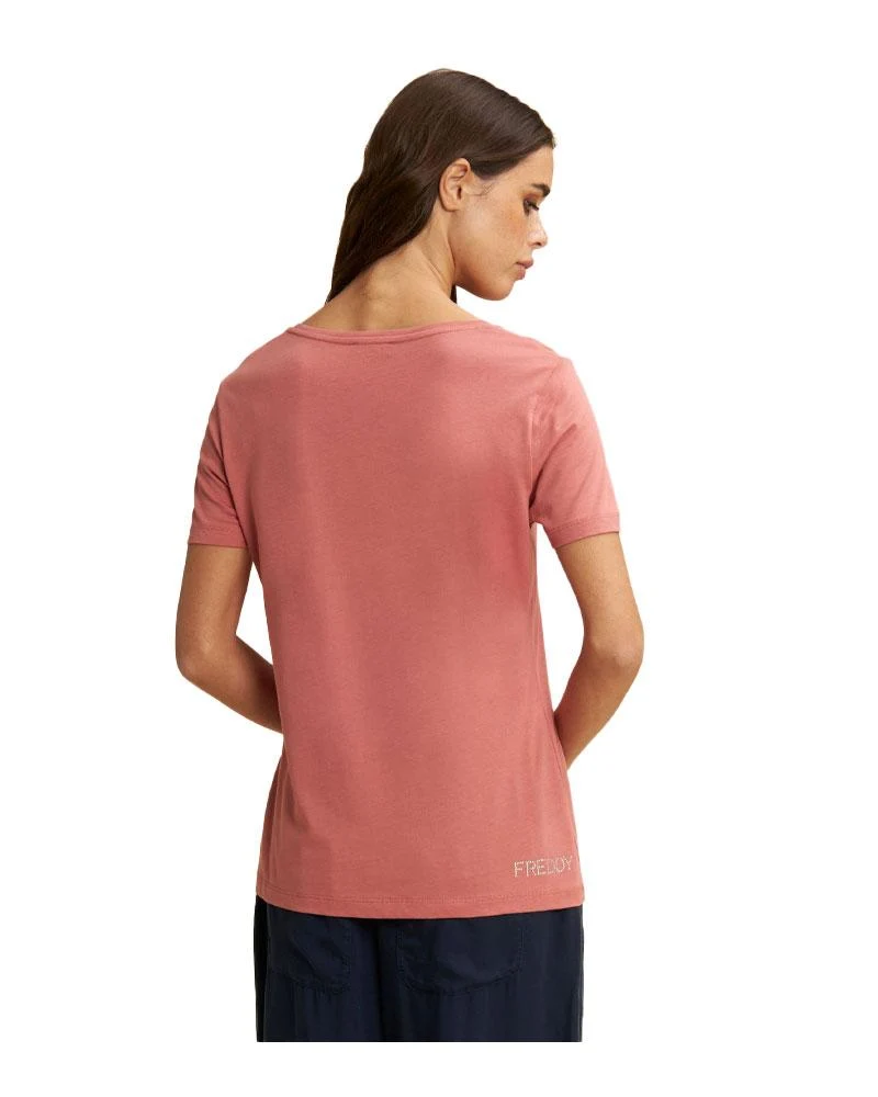 T-shirt Donna Jersey modal Dettagli Strass