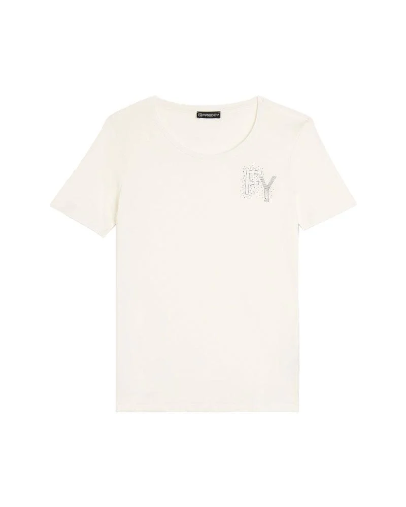 T-shirt Donna Jersey modal Dettagli Strass