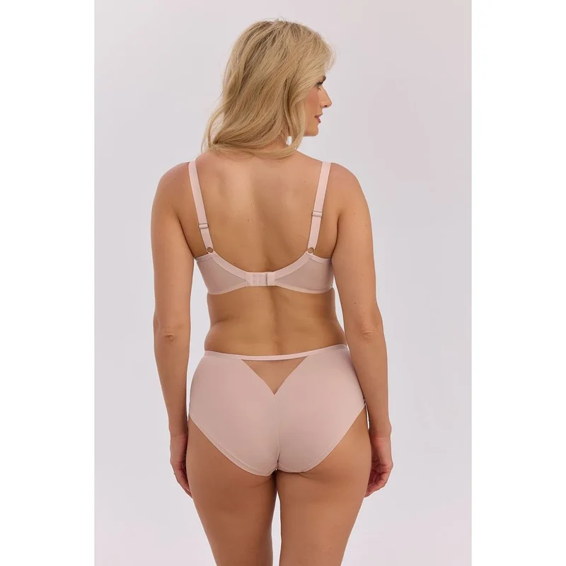 Culottes tulle broderie élégante écru feuilles confort microfibre Gaia 222890