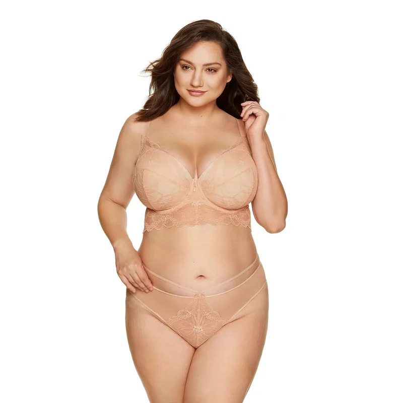 Culotte dentelle florale confortable tulle élastique taille haute Gorteks
